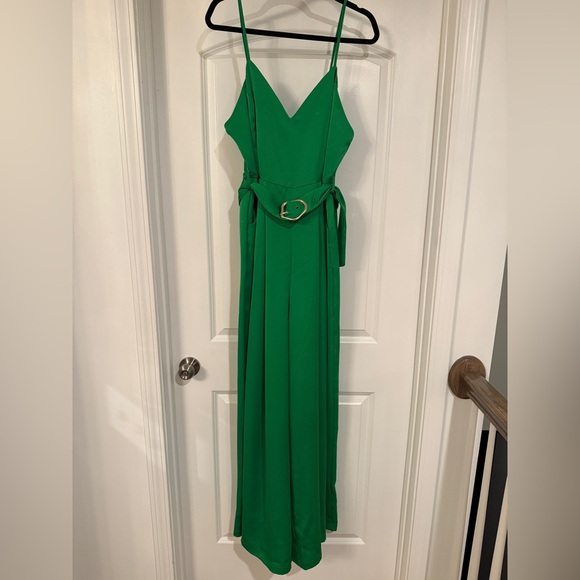 Fashion Nova Vibrant Green Belted Jumpsuit - Picture 4 of 5